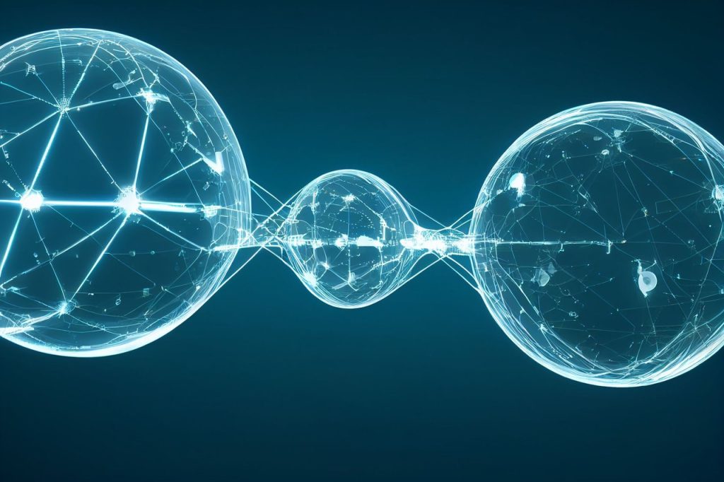 O que o Banco Central vai exigir de quem quiser testar aplicações no Drex Esferas digitais interconectadas por linhas luminosas, formando uma rede tecnológica abstrata.